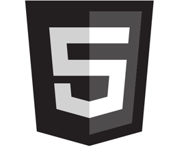 HTML5 logo black/white